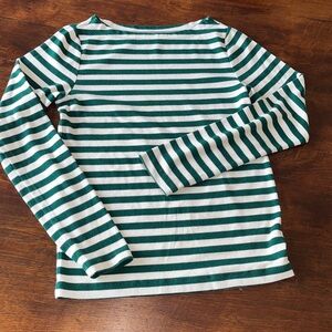 Gap long sleeve boatneck pullover shirt, snug large.